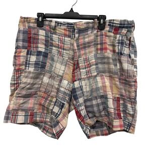 Polo Ralph Lauren Mens 40 x 9 Patchwork Madras Plaid Cotton Shorts Multicolor